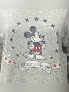 Mickey & Co Disney Mickey Mouse Stars Graphic Tee Gray Shirt Men’s M